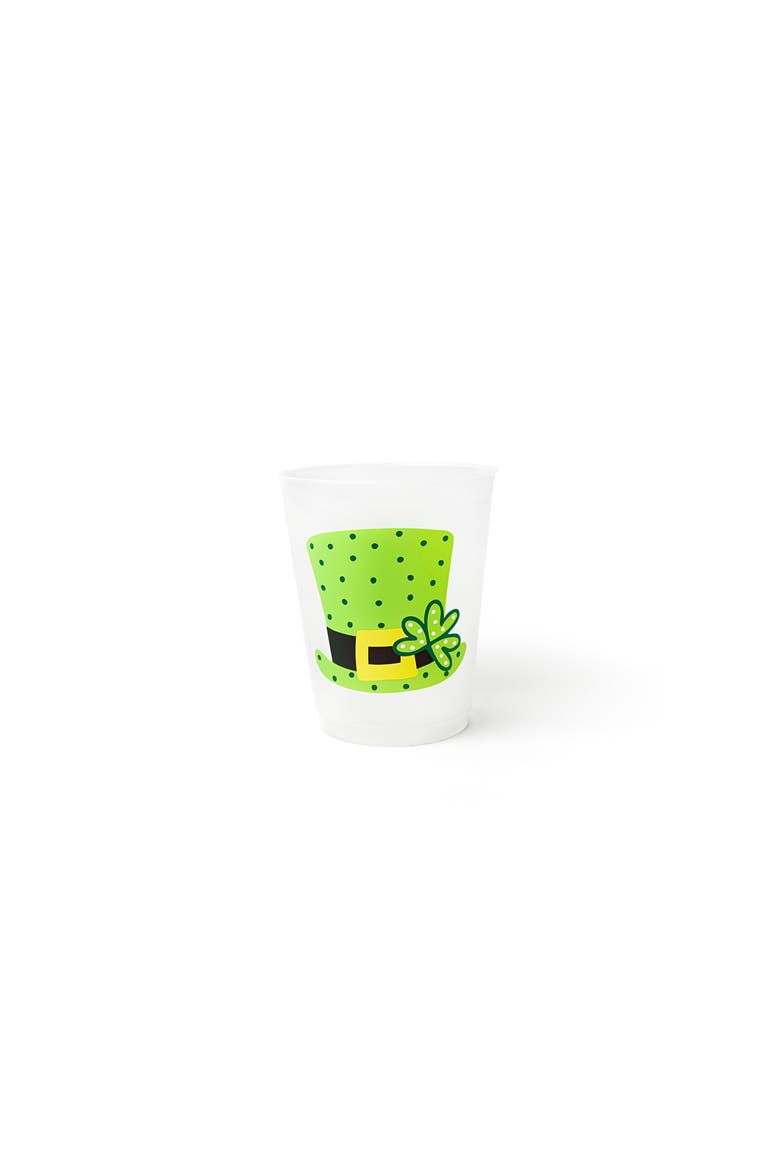 Leprechaun Hat Frosted Cups Set of 10, Main, color, Green