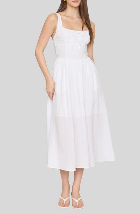 Bow Fit & Flare Midi Sundress