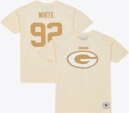 Mitchell & Ness Men's Mitchell & Ness Reggie White Cream Green Bay Packers Sandman Name & Number T-Shirt