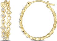 DELMAR Diamond Hoop Earrings - 0.1ct.