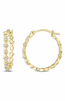 DELMAR Diamond Hoop Earrings - 0.1ct.