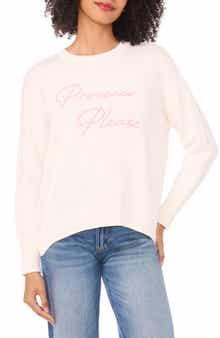 CeCe Prosecco Please Cotton Sweater