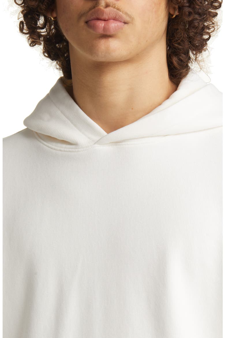 Core Oversize Organic Cotton Brushed Terry Hoodie, Alternate, color, WHITE