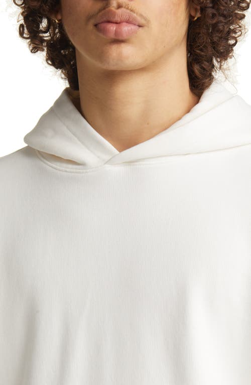 Elwood Core Oversize Organic Cotton Brushed Terry Hoodie In White
