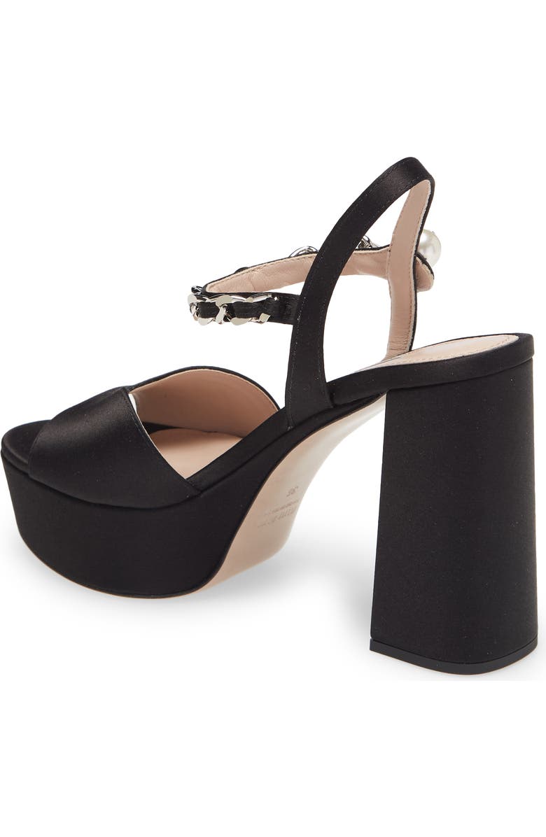 Miu Miu Chain Platform Sandal, Alternate, color,