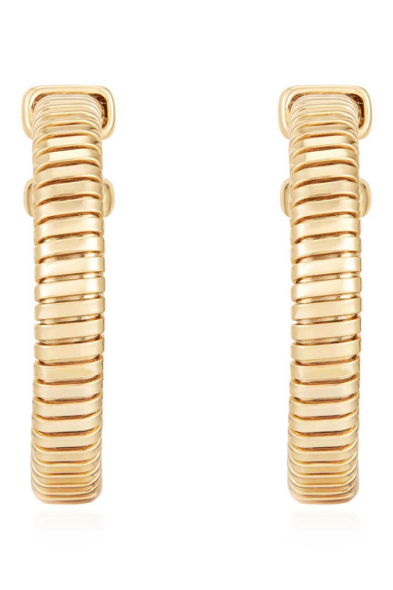 Your Essential Flex Hoop Earrings, Alternate, color, GOLD