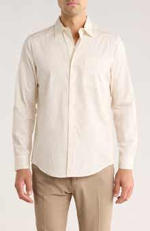 Nordstrom Diamond Print Cotton Button-Up Shirt