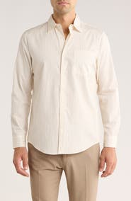 Nordstrom Diamond Print Cotton Button-Up Shirt