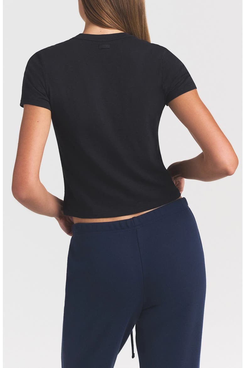 V-Neck Baby Tee, Alternate, color, WASHED ONYX