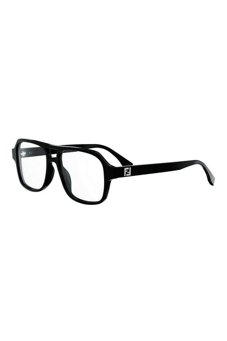 FF Squared 54mm Square Optical Glasses, Alternate, color, SHINY BLACK