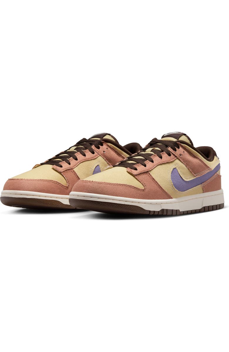 Nike Dunk Low SE Basketball Sneaker, Main, color, Clay/ Amethyst/ Gold