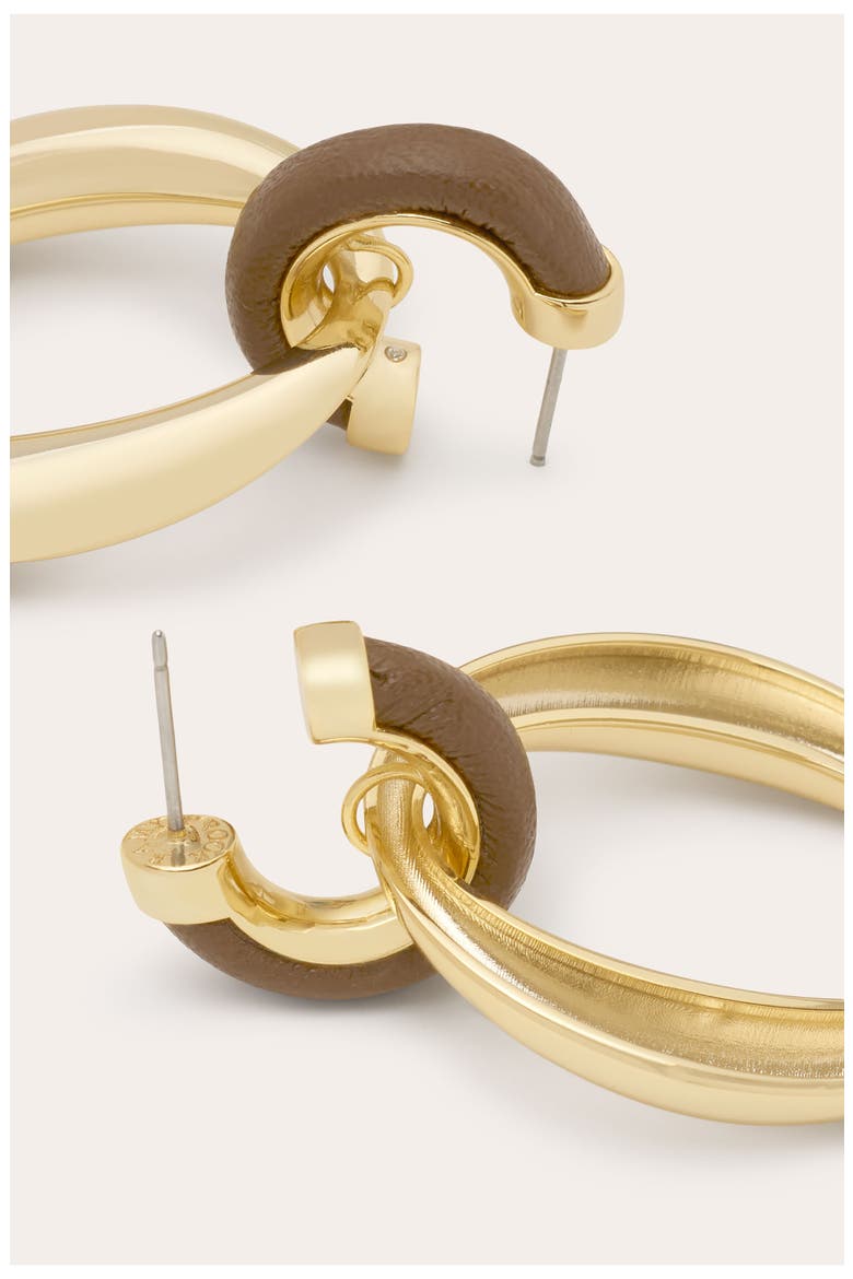 Elle Drop Earrings, Alternate, color, BROWN/ GOLD