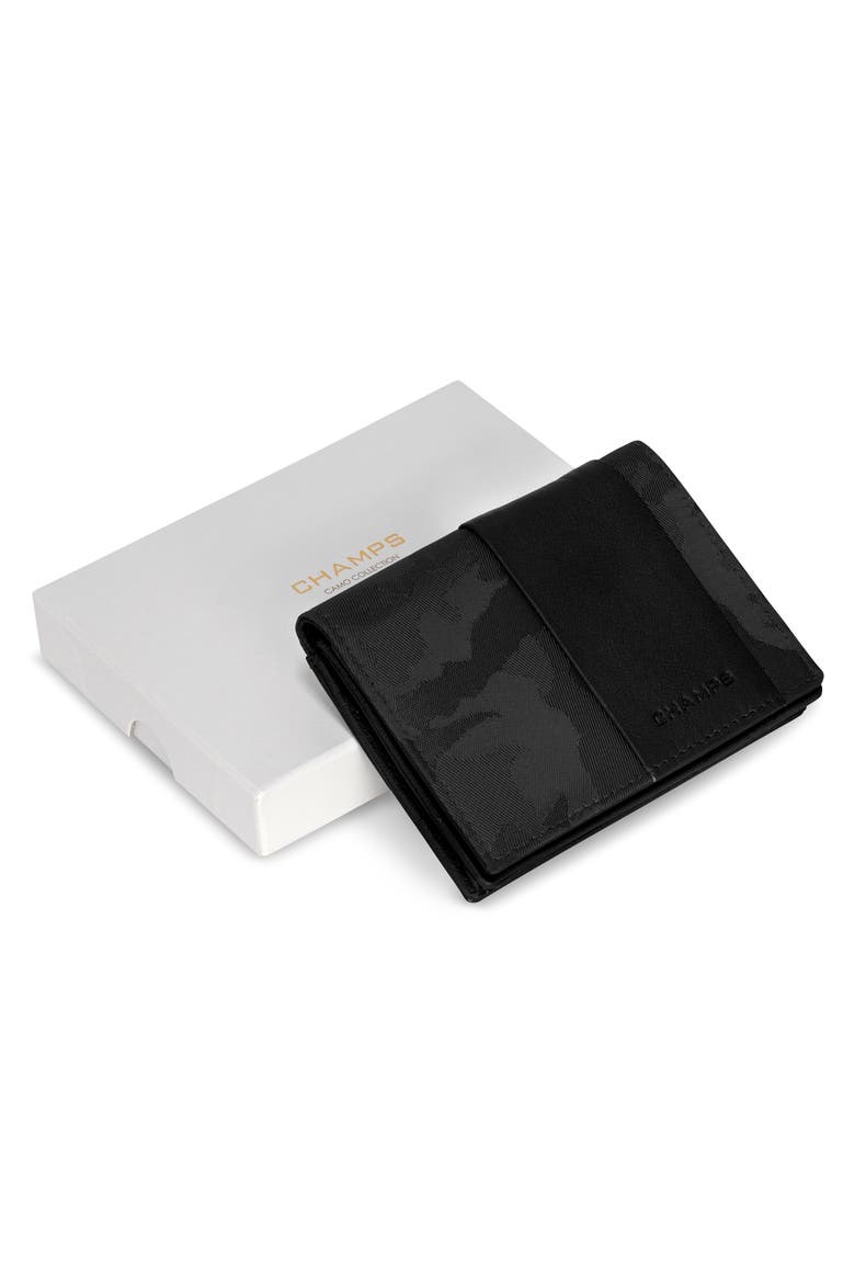 Camo Card Case, Alternate, color, BLACK