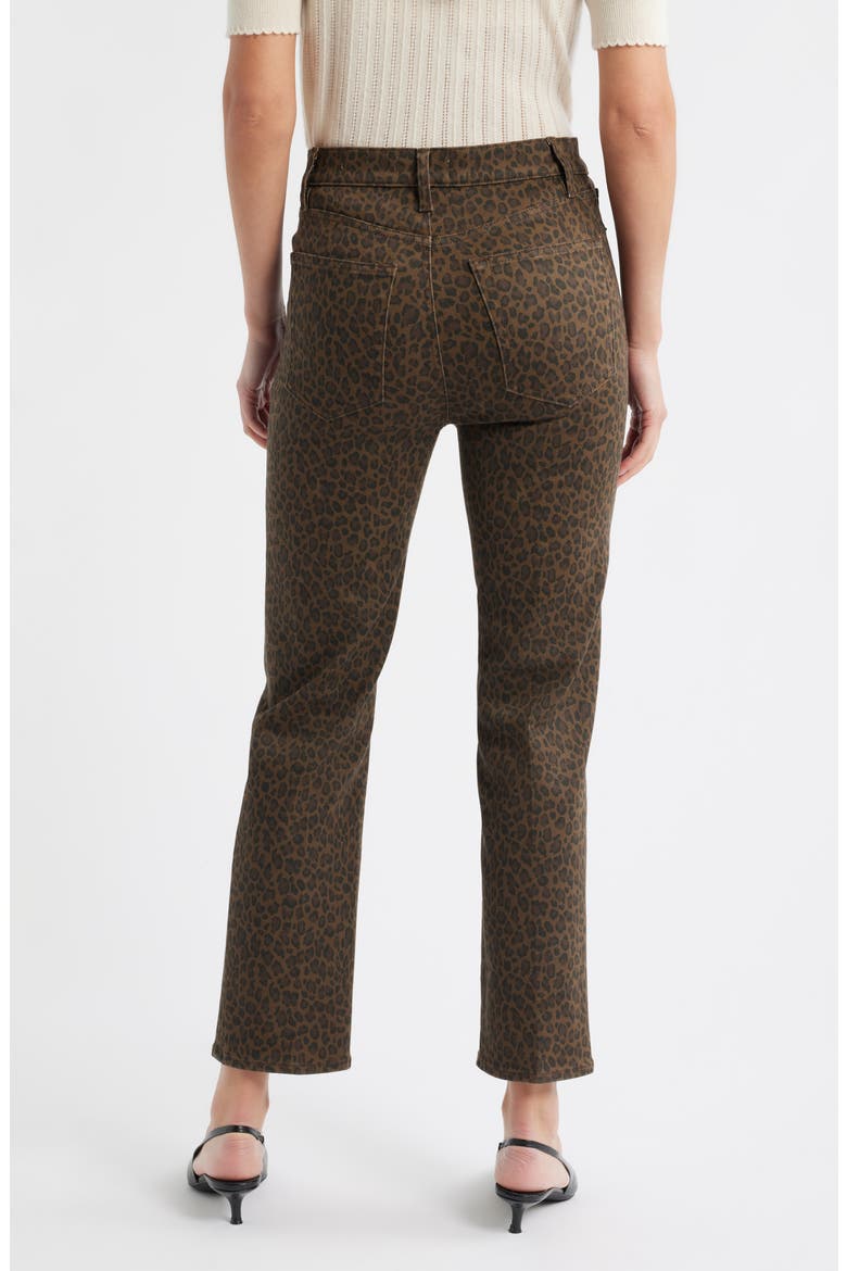 Le Sleek High Waist Ankle Straight Leg Jeans, Alternate, color, LEOPARD