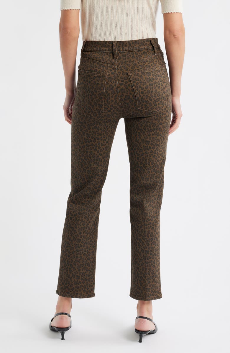 FRAME Le Sleek High Waist Ankle Straight Leg Jeans, Alternate, color, Leopard