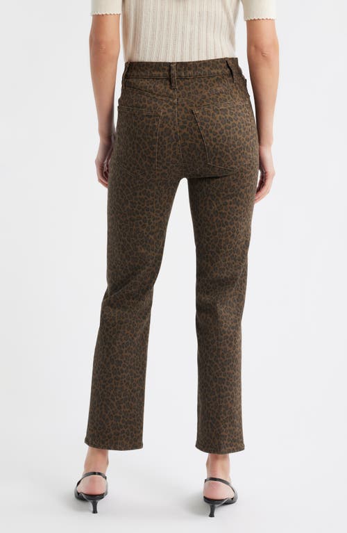 Frame Le Sleek High Waist Ankle Straight Leg Jeans In Brown