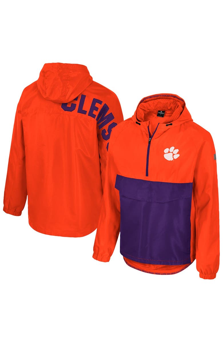 COLOSSEUM Men's Colosseum Orange Clemson Tigers Reloaded Anorak Half-Zip Jacket, Main, color, Orange