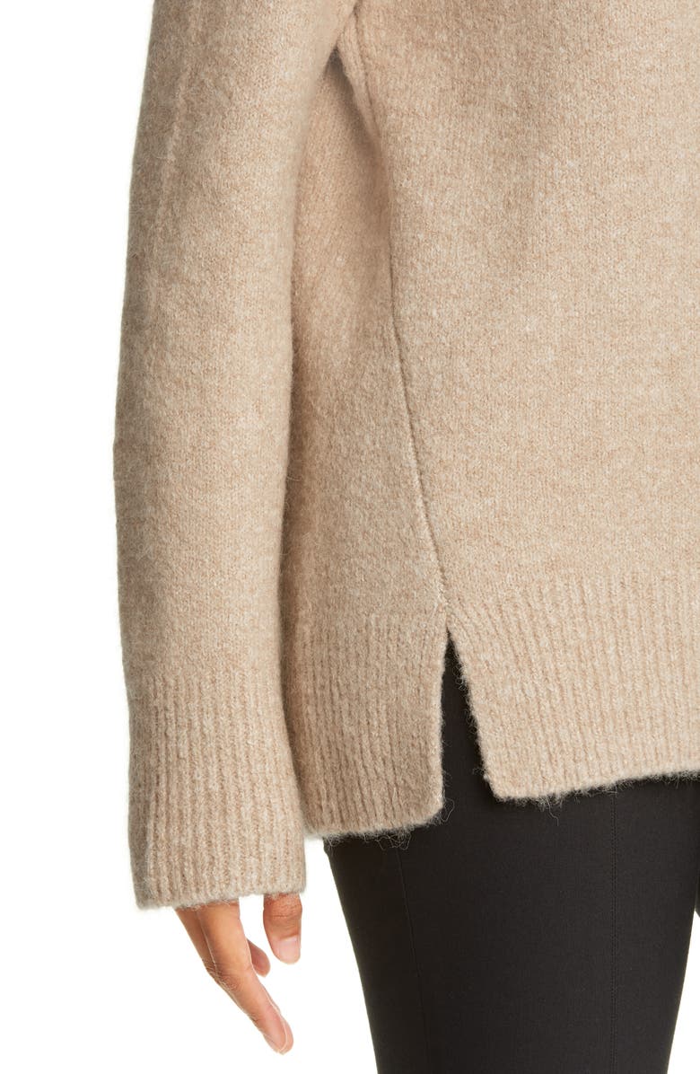 Vince Double Slit Mock Neck Sweater, Alternate, color, 