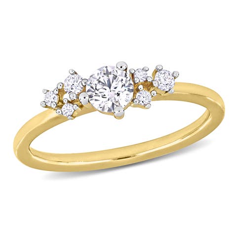 1/2 CTW Diamond Cluster Ring 14k Gold