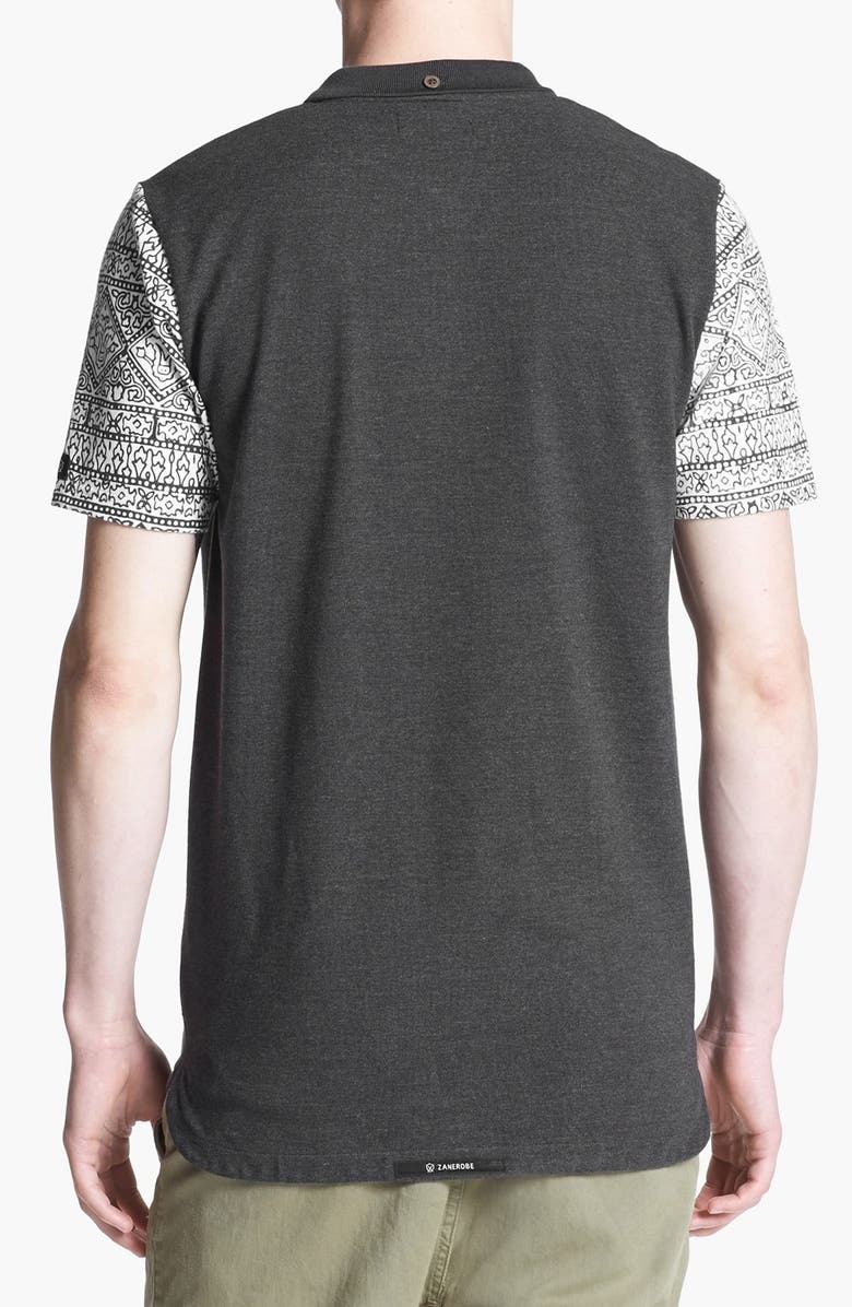 ZANEROBE 'Vinny' Print Sleeve Polo, Alternate, color, Black