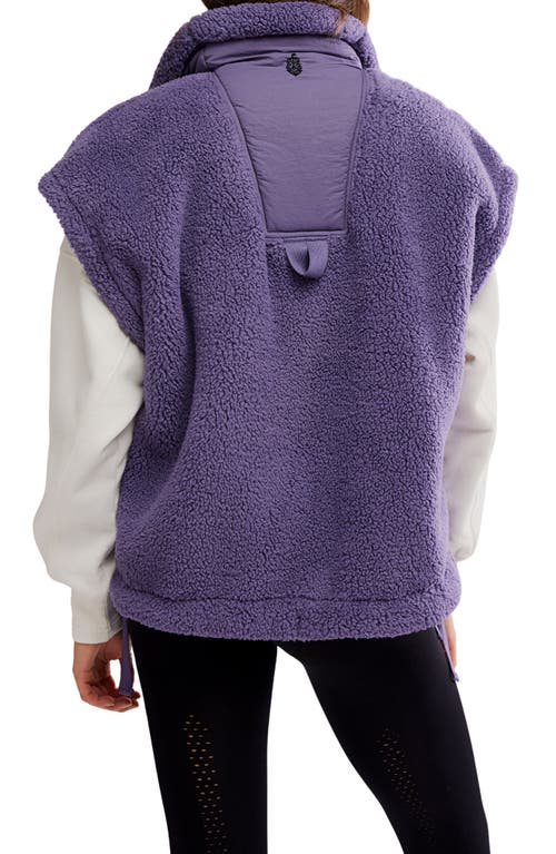 Free People Scout It Out Fleece Vest In Purple