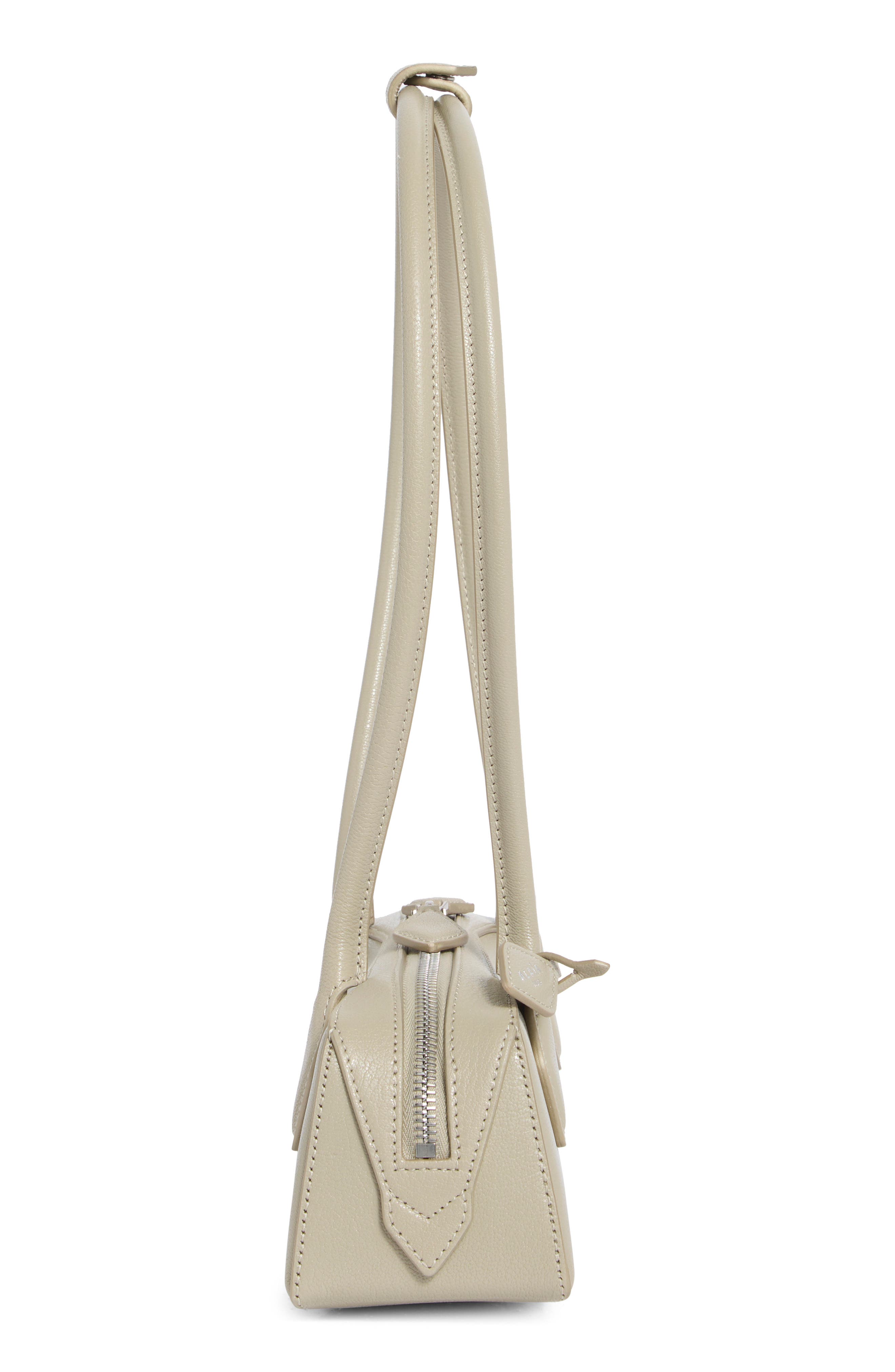 Alaïa Le Teckel Small Shoulder Bag, Alternate, color, Beige Grise