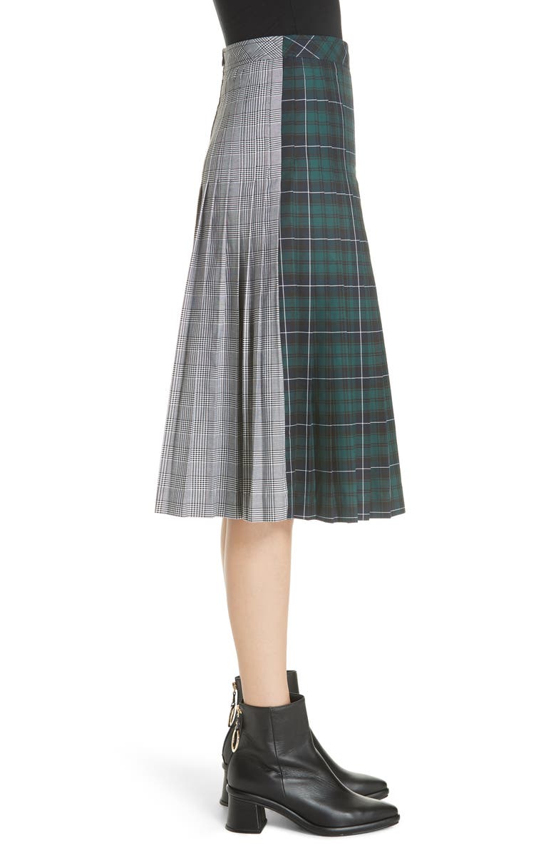 Sandy Liang Pleated Plaid Uniform Skirt, Alternate, color, 