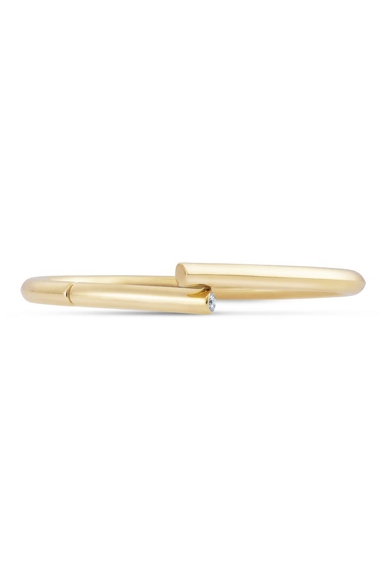 Oera Diamond Bezel Hinged Bracelet, Main, color, YELLOW GOLD