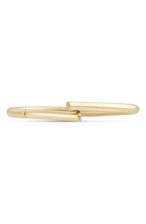 Tabayer Oera Diamond Bezel Hinged Bracelet In Yellow Gold