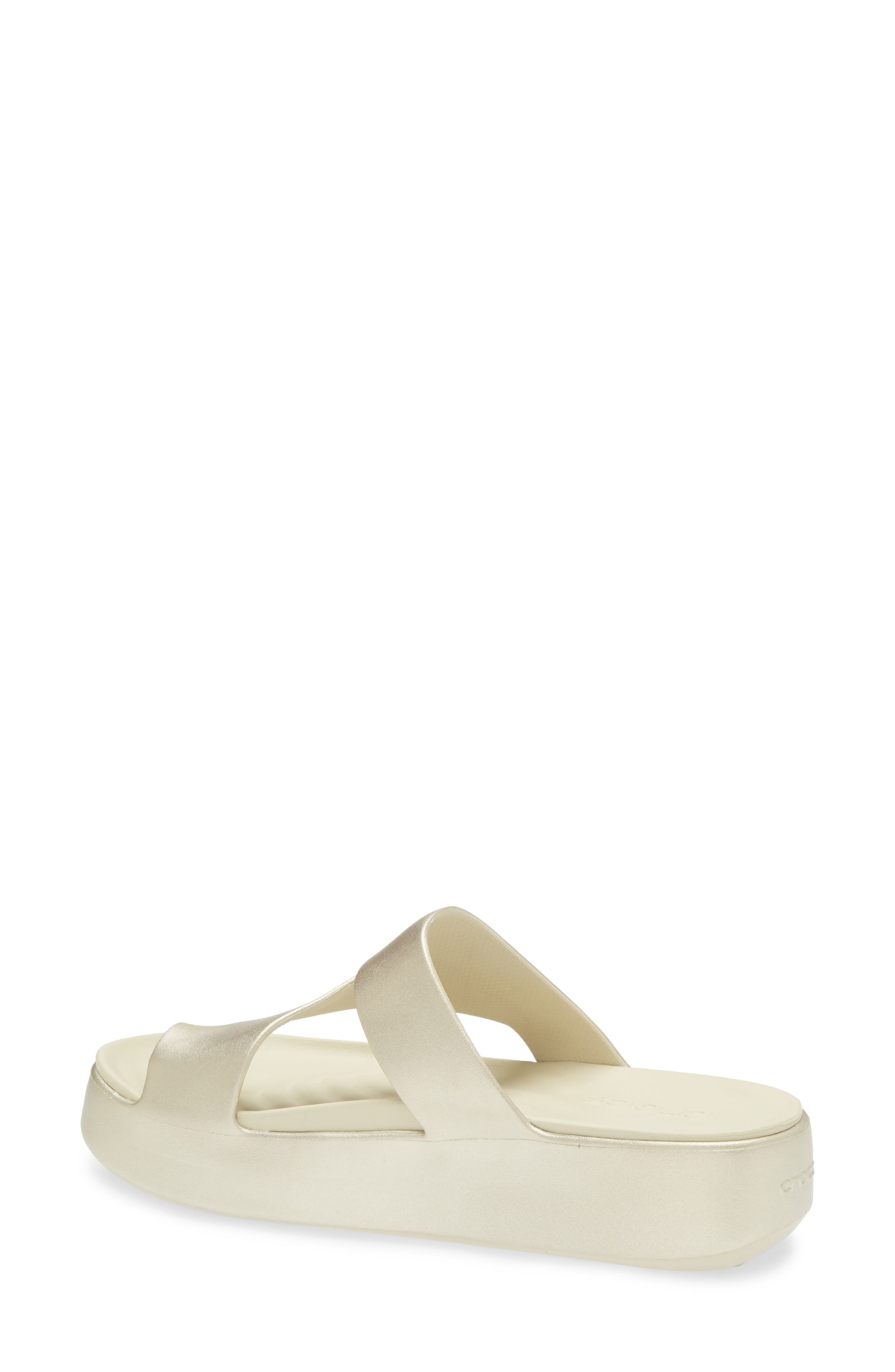 CROCS Getaway Toe Loop Platform Sandal, Alternate, color, Champagne Metallic