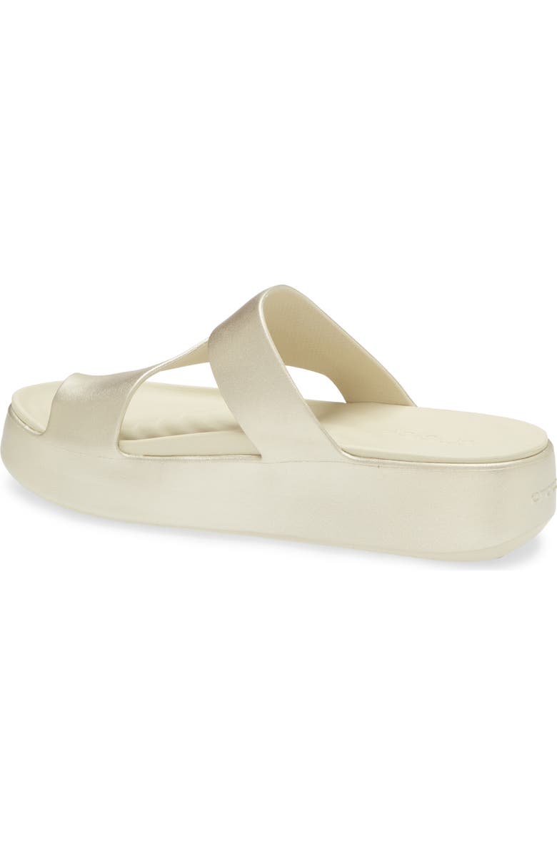 CROCS Getaway Toe Loop Platform Sandal, Alternate, color, Champagne Metallic