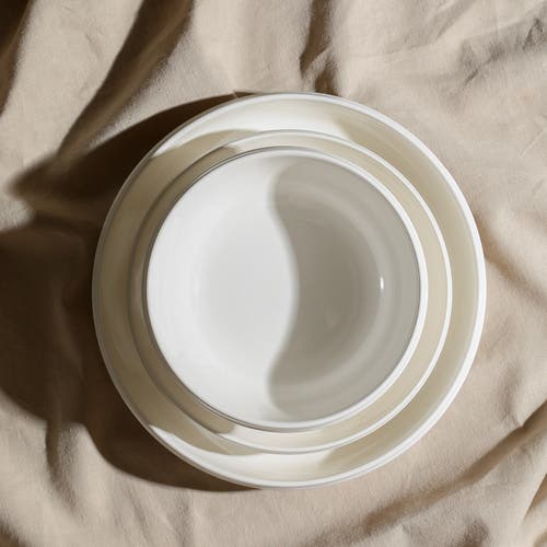 Stone Lain Verso Porcelain 4-piece Bowl Set In White