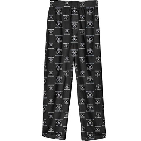 Youth Black Las Vegas Raiders Team-Colored Printed Pajama Pants
