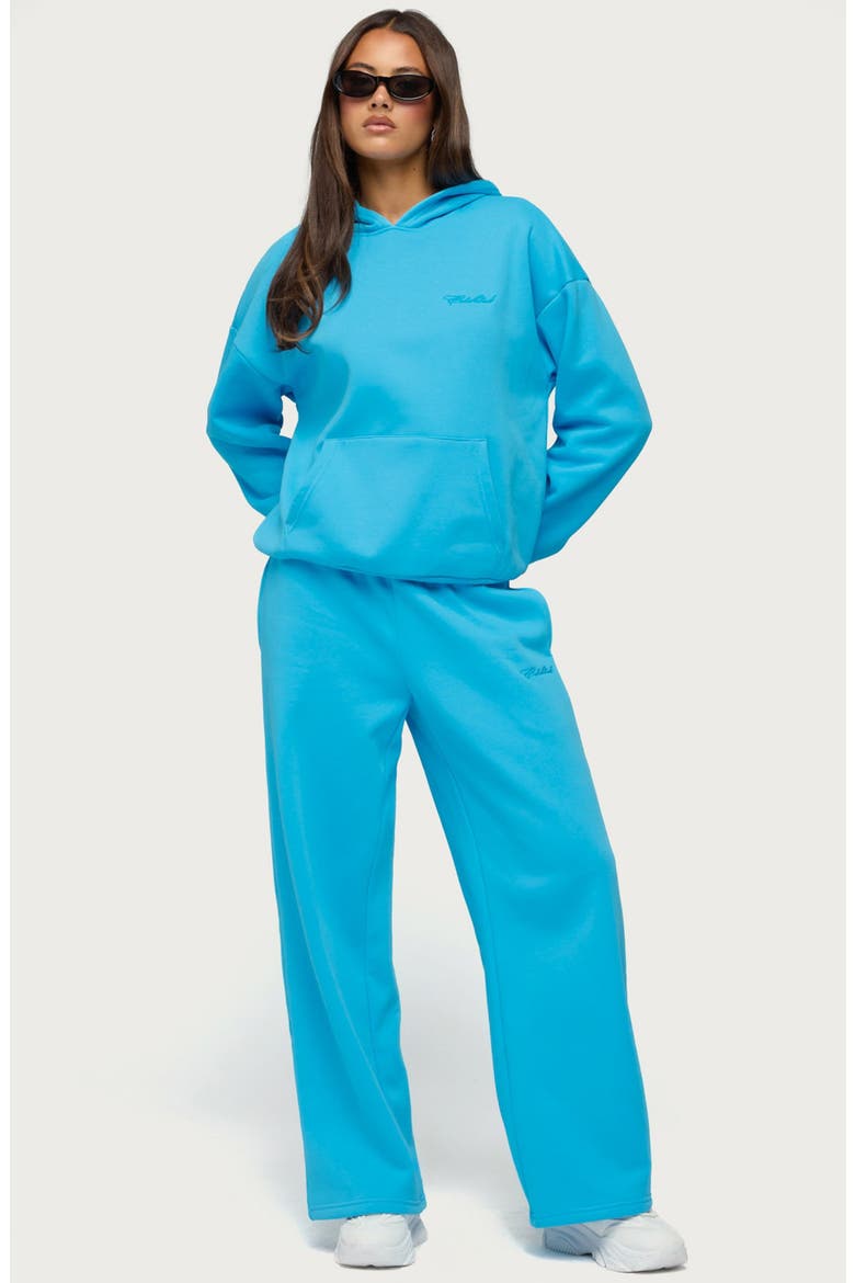 Basic Girl Oversized Hoodie, Alternate, color, TURQUOISE