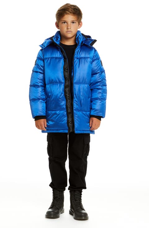 Kids' Galactic Reversible Hodded Puffer Jacket (Big Kid)