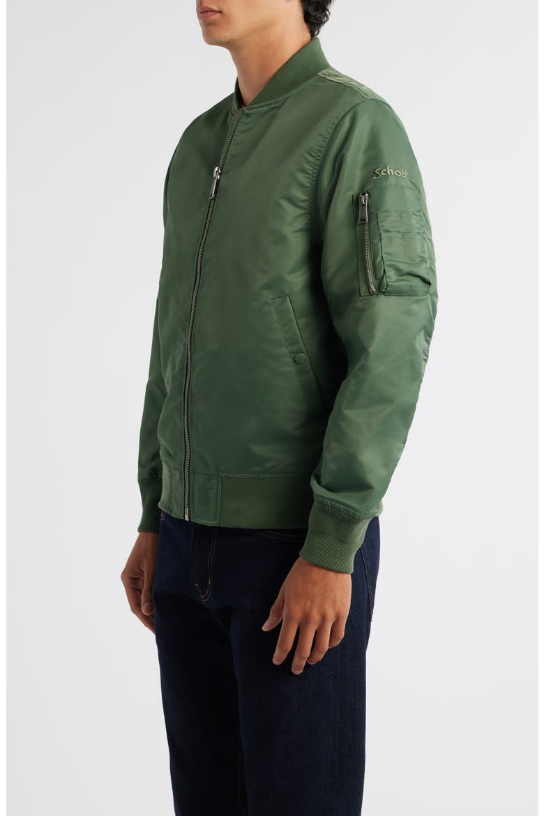 MA-1 Satin Flight Jacket, Alternate, color, SAGE