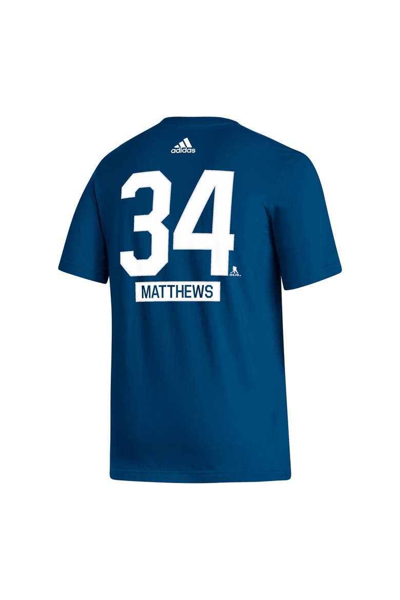 Men's adidas Auston Matthews Blue Toronto Maple Leafs Fresh Name & Number T-Shirt, Alternate, color, Blue