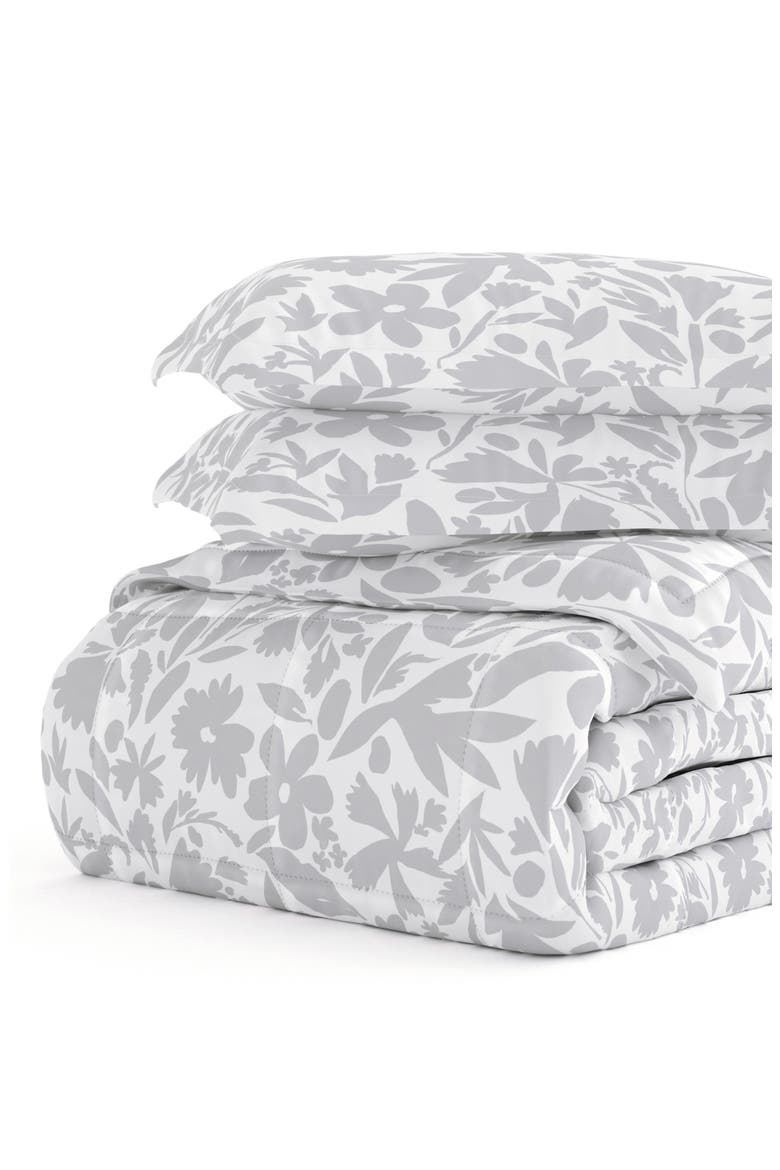 Premium Down Alternative Comforter Set, Alternate, color, LIGHT GRAY