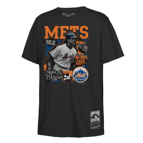 Youth Mitchell & Ness Mike Piazza Black New York Mets Cooperstown Star Moment T-Shirt