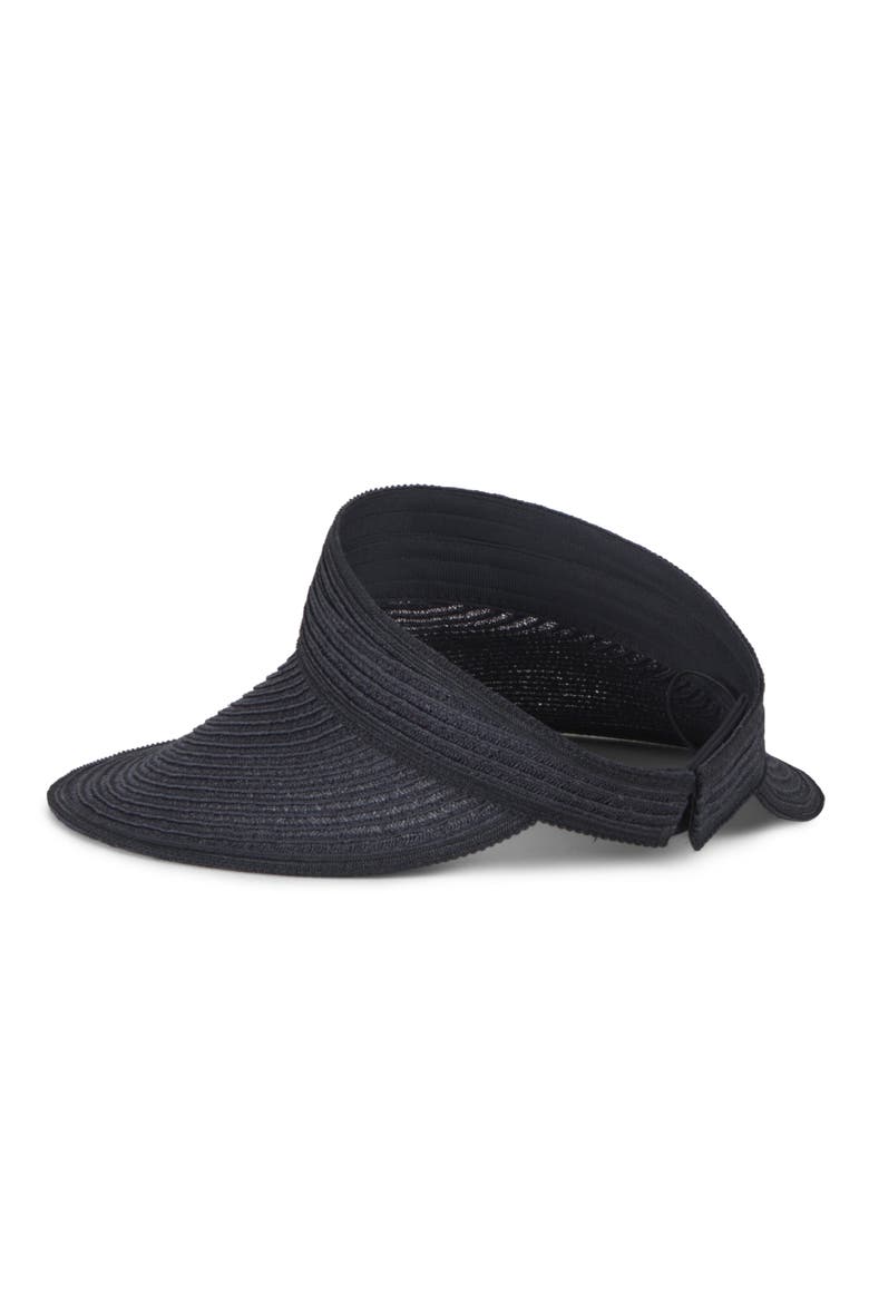 Trixie Wide Brim Packable Visor, Alternate, color, BLACK