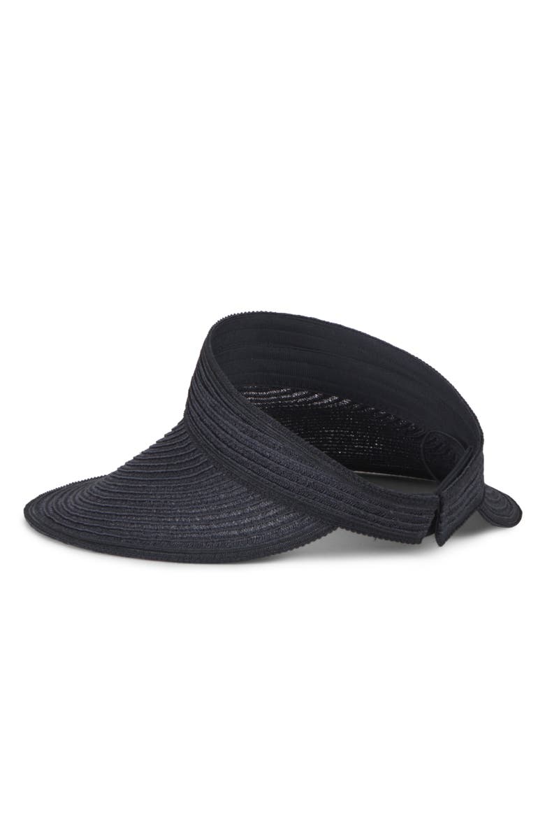 Eugenia Kim Trixie Wide Brim Packable Visor, Alternate, color, Black