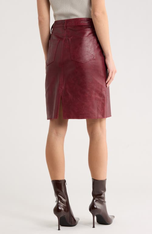 Dl1961 Lexie Leather Skirt In Burgundy