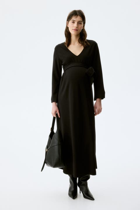 Mama tie-belt jersey dress
