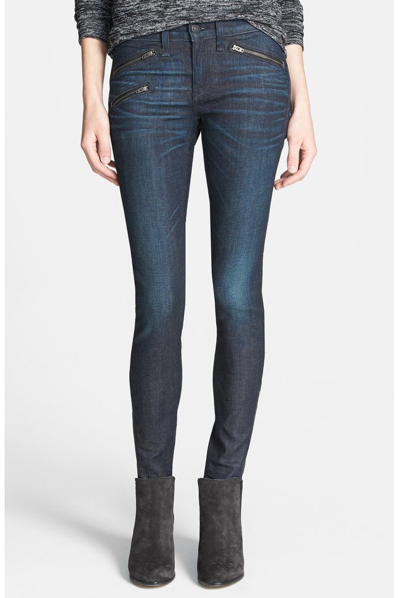 Zip Detail Skinny Jeans (Nordstrom Exclusive), Main, color, KENSINGTON