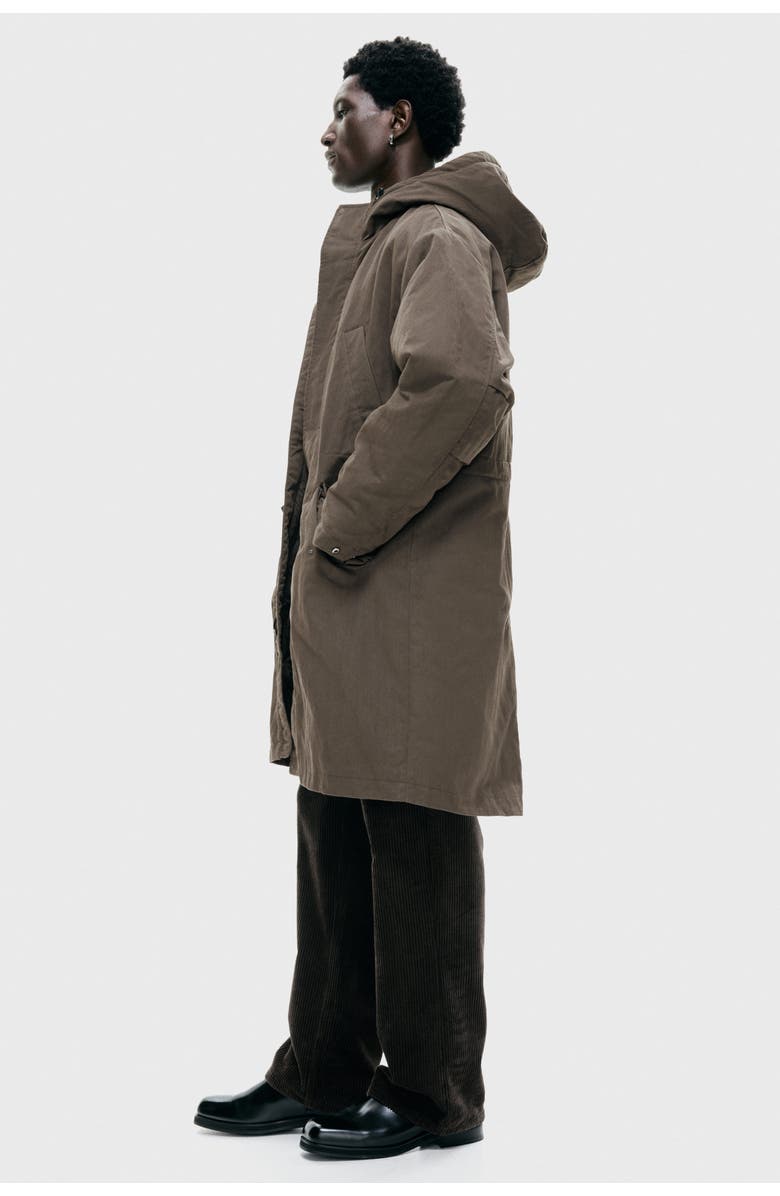 H&M Padded Parka, Alternate, color, Dark Khaki Green