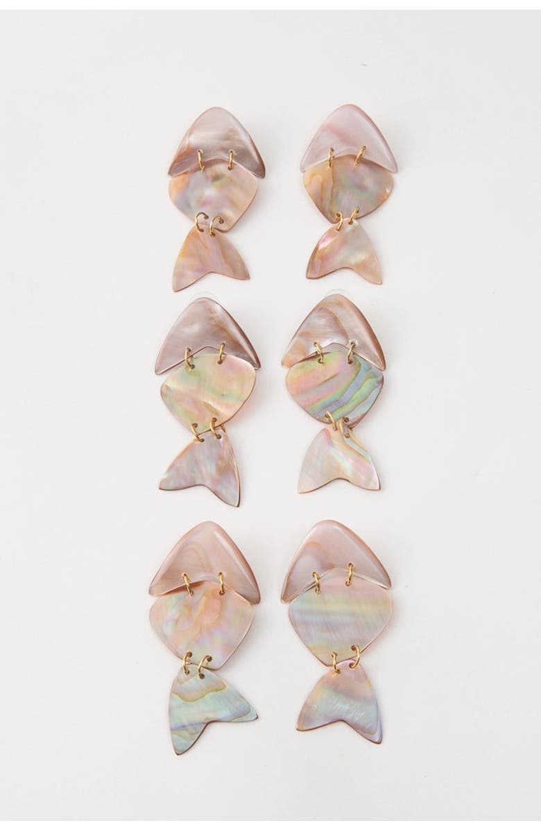 Noonday Shellfish Earrings, Alternate, color, Natural