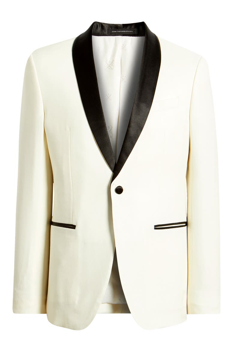 Brooklyn Off White Virgin Wool Dinner Jacket, Alternate, color, CREAM