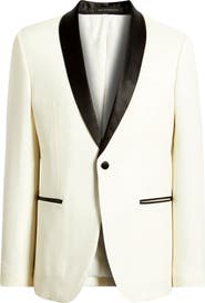 John Varvatos Star USA Brooklyn Off White Virgin Wool Dinner Jacket