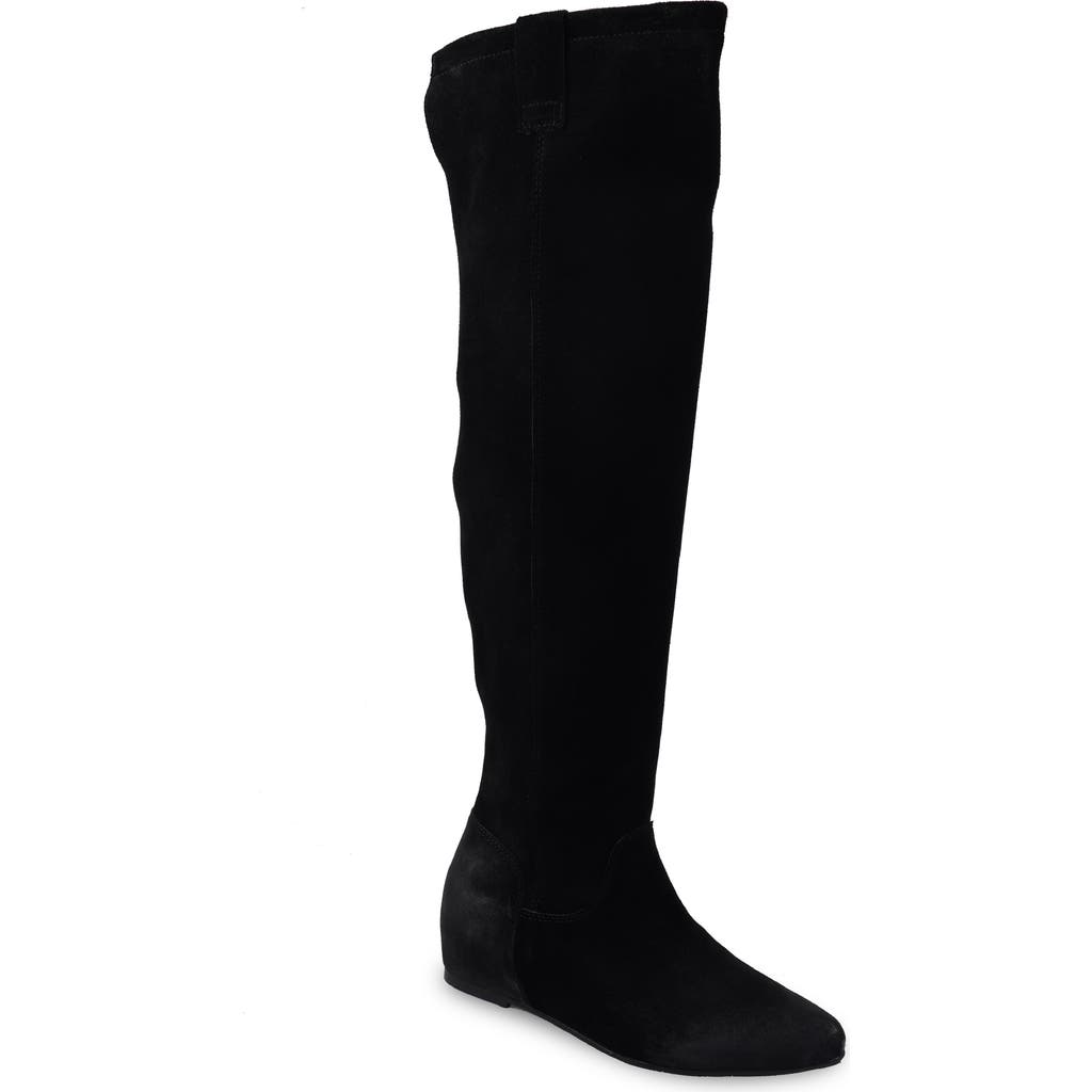 Zigi Knee High Boot In Black Suede