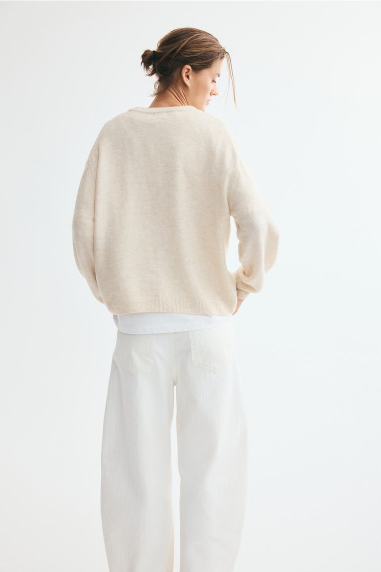 Knit sweater, Alternate, color, Light beige melange